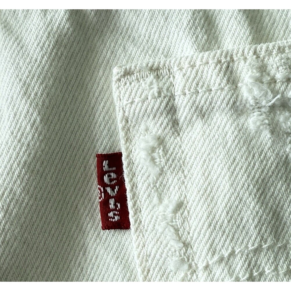 Levi's 501 Jeans Mens Size‎ 30x32 501 CT Customized Tapered Distressed White - Picture 7 of 12